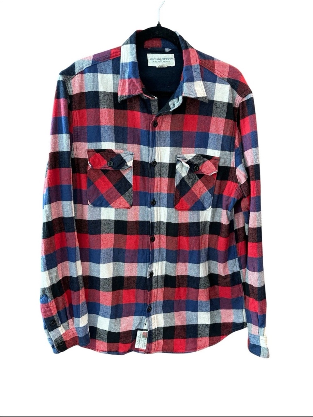 Denim & Supply Ralph Lauren Men’s Flannel red and blue size Large
